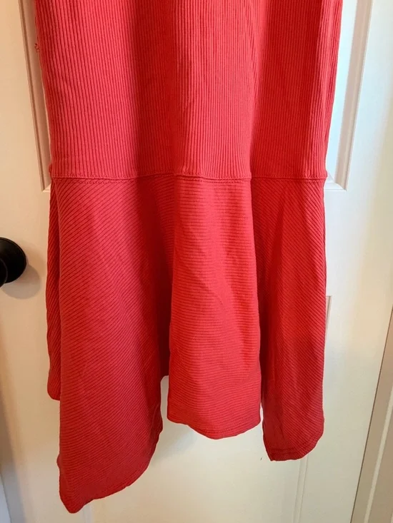 Anthropologie Red Midi Dress with Flared Hem - Picture 2 of 4
